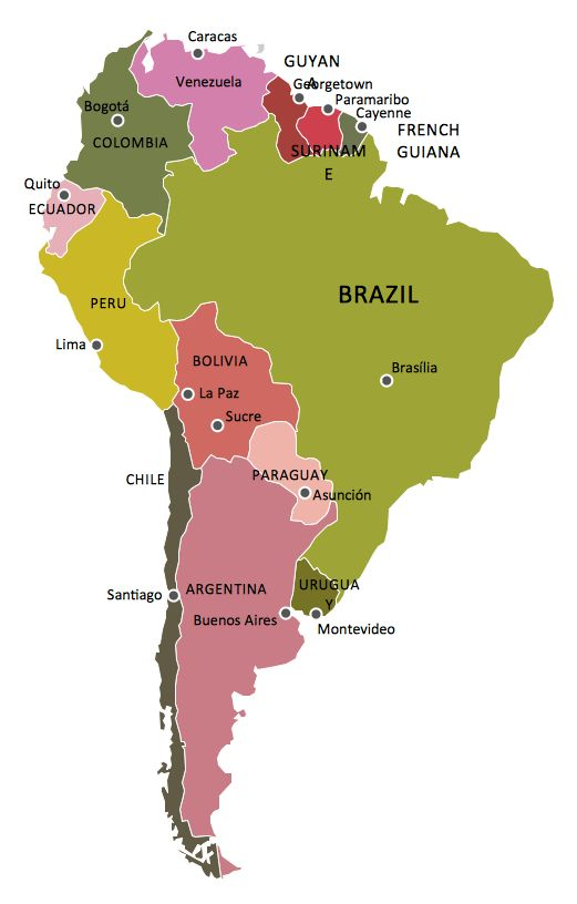 South America Map